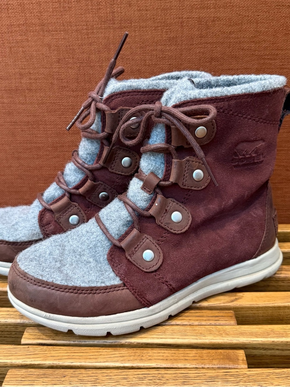 Sorel Explorer Joan Waterproof Boots - Redwood - NL33423-628 - Size 8